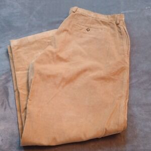LL‎ Bean Corduroy Pants Natural Fit 100% Pima Cotton Mens Size 44 x 30 Tan Beige